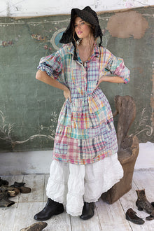  Magnolia Pearl Patchwork Tora Dress in Madras Rainbow - Dress 989