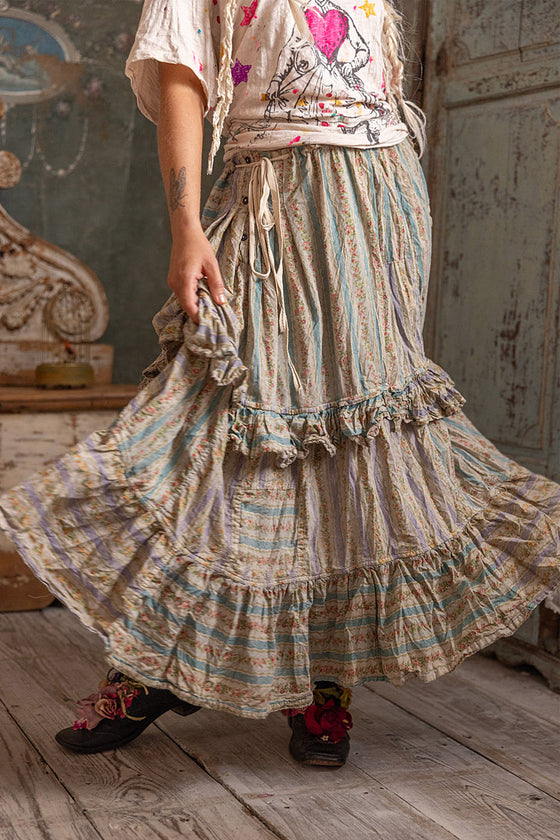 Magnolia Pearl Piecewise Pissarro Skirt in Goose Down - SKIRT209-GSDWN