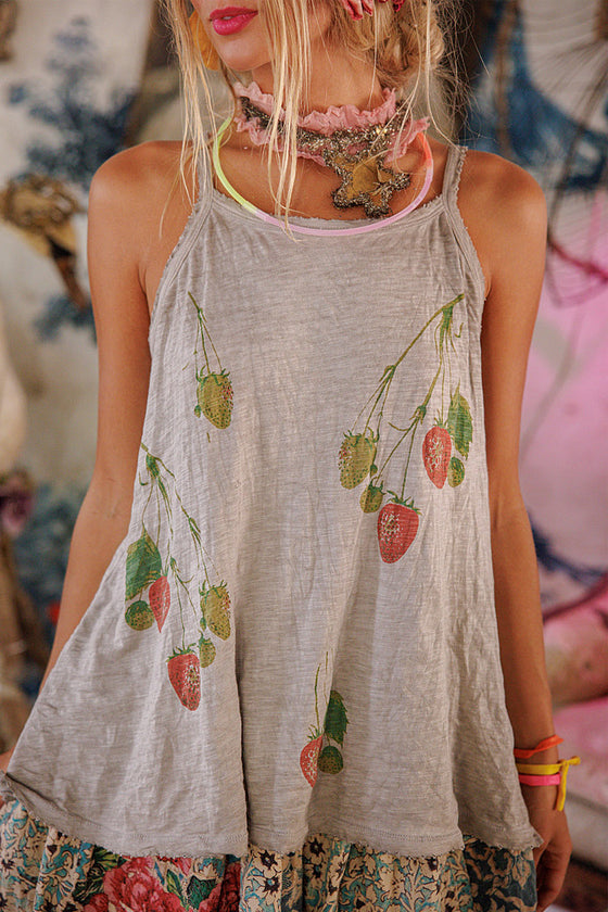 Magnolia Pearl Strawberry Lana Tank in Pebble - TANK426-PBLE-OS