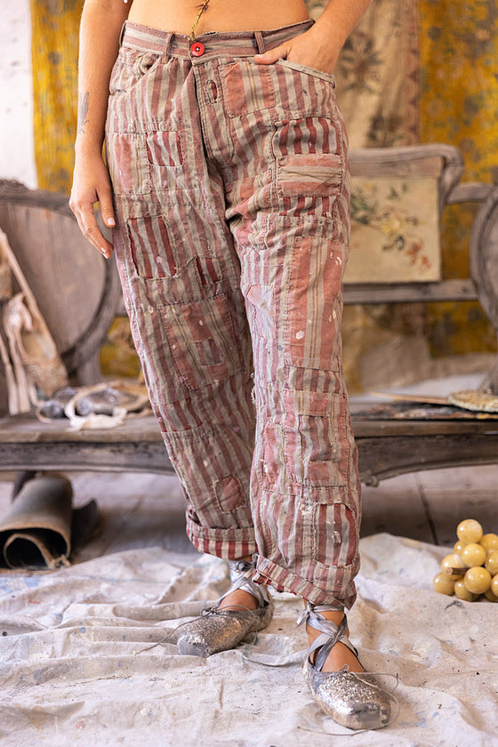 Magnolia Pearl Striped Miner Pants in Saltwater Taffy - PANTS530-SWATA