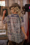 Magnolia Pearl YD Patchwork Perletta Shirt in Madras Rainbow - TOP2569-MADRB-OS