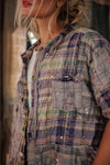 Magnolia Pearl YD Patchwork Perletta Shirt in Madras Rainbow - TOP2569-MADRB-OS