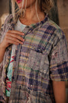 Magnolia Pearl YD Patchwork Perletta Shirt in Madras Rainbow - TOP2569-MADRB-OS
