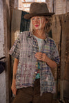 Magnolia Pearl YD Patchwork Perletta Shirt in Madras Rainbow - TOP2569-MADRB-OS