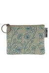 Maruca Coin Bag in Filigree Teal Fabric Style 101-145