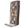 Mary Frances Accessories Bee Awesome Beaded Bumble Bees Crossbody Phone Bag