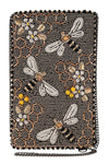 Mary Frances Accessories Bee Awesome Beaded Bumble Bees Crossbody Phone Bag