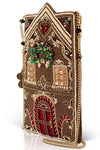 Mary Frances Accessories Candy Cottage Beaded Gingerbread House Crossbody Bag