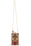 Mary Frances Accessories Candy Cottage Beaded Gingerbread House Crossbody Bag