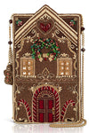 Mary Frances Accessories Candy Cottage Beaded Gingerbread House Crossbody Bag