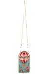 Mary Frances Accessories Full of Hot Air Balloon Beaded Crossbody Phone Bag