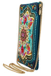 Mary Frances Accessories Venice Beaded Multi-Color Mosaic Crossbody Phone Bag