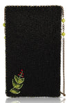Mary Frances Enchanting Evening Beaded Black and Green Crossbody Bag