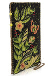 Mary Frances Enchanting Evening Beaded Black and Green Crossbody Bag
