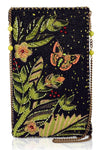 Mary Frances Enchanting Evening Beaded Black and Green Crossbody Bag