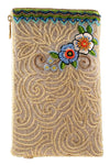 Mary Frances Soaring Spirit Beaded Dragonfly and Floral Crossbody Bag