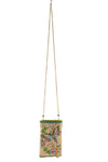 Mary Frances Soaring Spirit Beaded Dragonfly and Floral Crossbody Bag