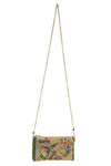 Mary Frances Soaring Spirit Beaded Dragonfly and Floral Crossbody Bag