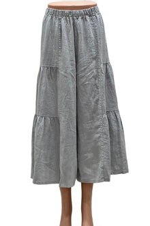  Match Point Linen Capri Cha Cha Pant in Silver Style HLP150