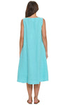 Match Point Round Neck Sleeveless Dress in Aqua Style HLD1204