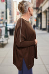 Mersea Catalina Crewneck Sweater in Coffee/Cream One Size