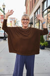 Mersea Catalina Crewneck Sweater in Coffee/Cream One Size