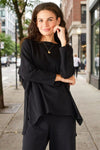 Mersea Catalina Slub Tee in Black Petite
