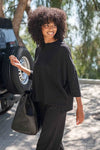 Mersea Catalina Slub Tee in Black Petite