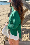 Mersea Catalina Slub Tee in Grove Green Petite
