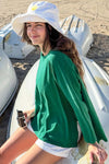 Mersea Catalina Slub Tee in Grove Green Petite