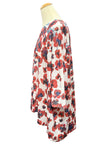 Inoah "Poppy Chic" One Size V-Neck Dolman Sleeve Top T995BO-AE155