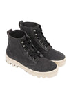 Naot Canoe Boot in Black Embossed Suede