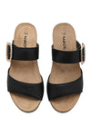 Naot Footwear Magic Luxe Sandal in Black Leather
