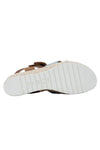 Naot Footwear Majorca Sandal in Latte Brown Leather with Denim