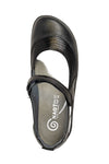 Naot Kirei in Shiny Black/Black Patent/Black Madras Leather Combo