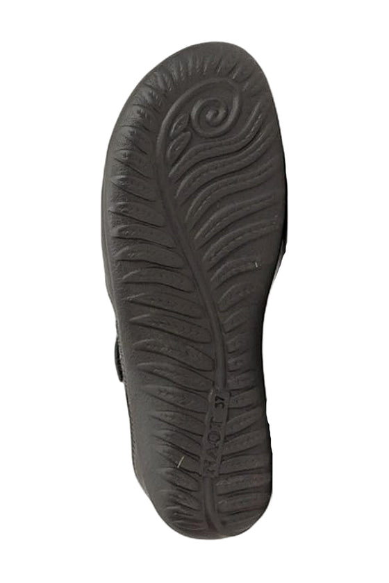 Naot Kirei in Shiny Black/Black Patent/Black Madras Leather Combo