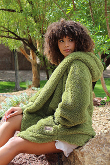  Nordic Beach Hooded Body Wrap in Misty Moss
