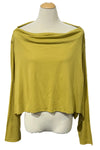 North Star Base By Gerties Drape Neck Top in Mustard
