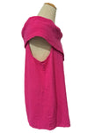 Oh My Gauze Bird Cotton Gauze Tank in Fuchsia