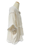Oh My Gauze Chappy Cotton Gauze Blouse in Bone