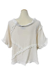 Oh My Gauze Chappy Cotton Gauze Blouse in Bone