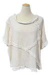 Oh My Gauze Chappy Cotton Gauze Blouse in Bone
