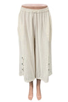 Oh My Gauze Dotty Cotton Gauze Pants in Bone