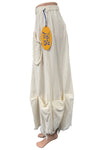 Oh My Gauze Fringe Cotton Gauze Skirt in Bone