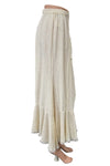 Oh My Gauze Fringe Cotton Gauze Skirt in Bone