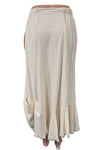 Oh My Gauze Fringe Cotton Gauze Skirt in Bone