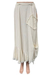Oh My Gauze Fringe Cotton Gauze Skirt in Bone