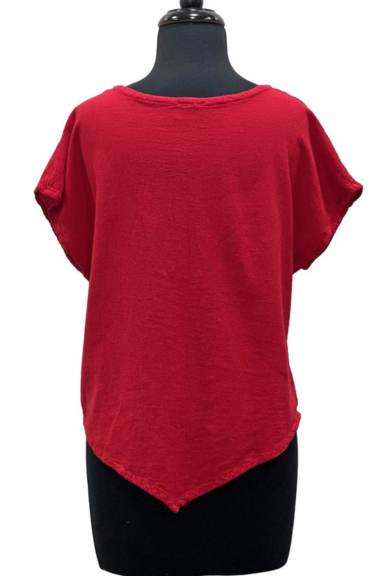 Oh My Gauze Grace Top in Crimson