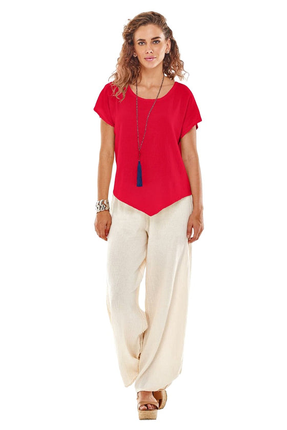 Oh My Gauze Grace Top in Crimson