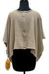 Oh My Gauze Havana Crop Top in Taupe Style T547